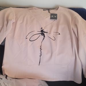 Women's Beige Long sleeved blouse